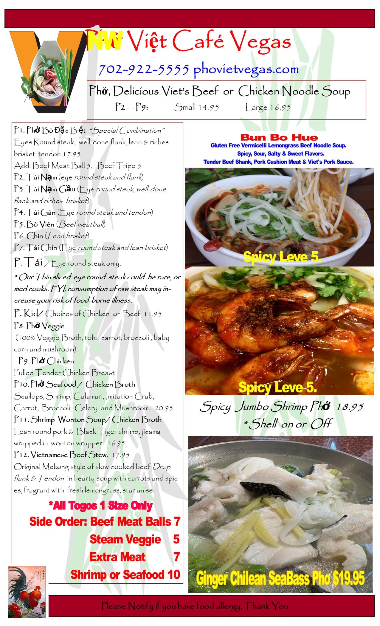 Authentic Vietnamese phở noodle soup at Phở Việt Café Vegas